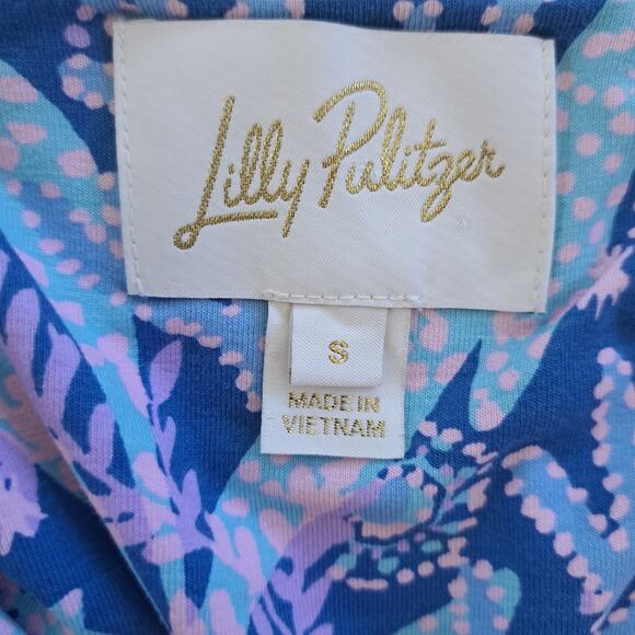 LILLY PULITZER Minka Skirted Romper Mini Dress Small Barton Blue Star Gazing - Picture 5 of 9